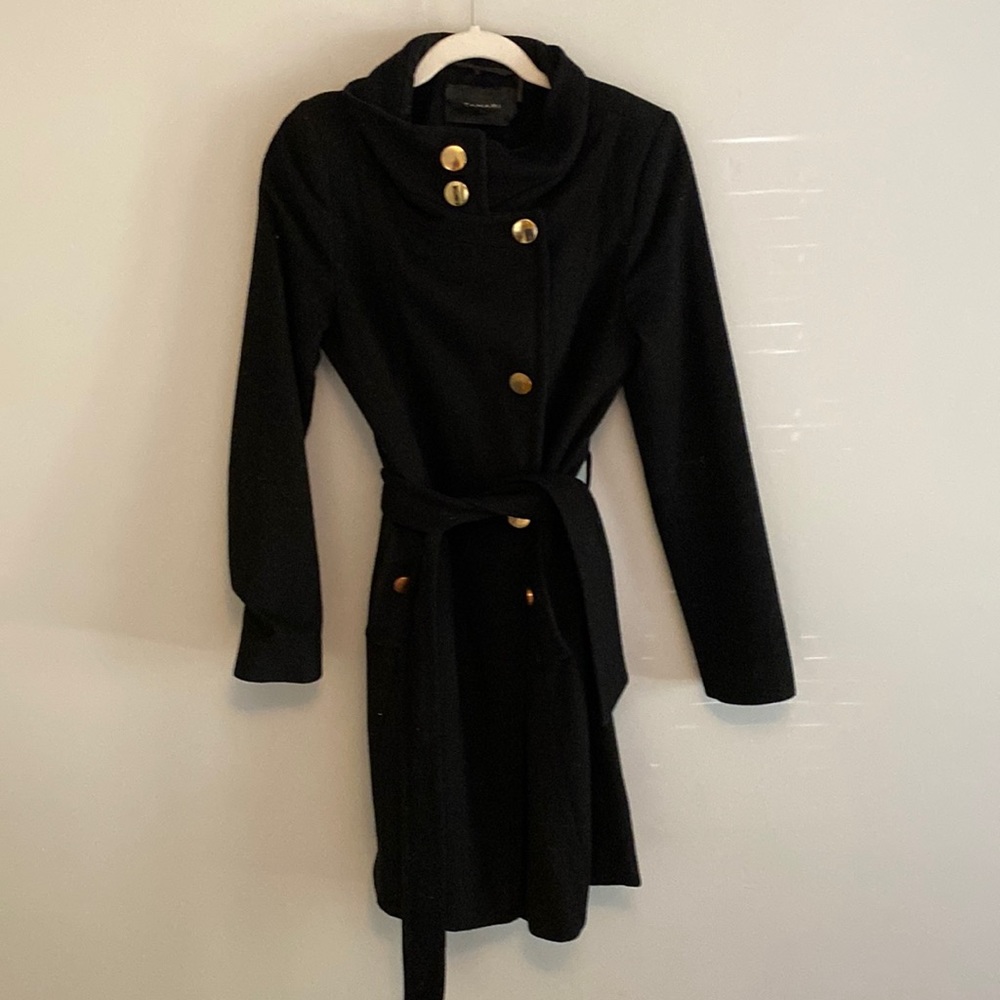 TAHARI Black Trench Coat